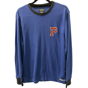 Polo Ralph Lauren Sleepwear Size Large Men Waffle Knit Blue Thermal Shirt Big P